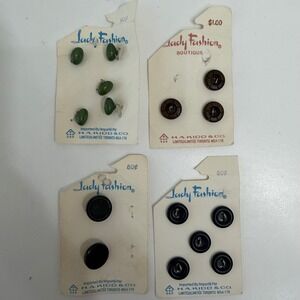 Lady Fashion Vintage Buttons Deadstock Retro Sewing Supply Mid Century Mix Lot